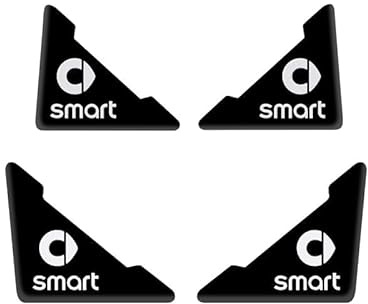 VAEVEN 4 Stück Auto Emblem Aufkleber für Smart Fortwo 450 451 453 Forfour 450 452 454, Auto Abzeichen Logo Karosserie Emblem Abzeichen Aufkleber, Abzeichen Dekoration Aufkleber Auto Zubehör