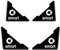VAEVEN 4 Stück Auto Emblem Aufkleber für Smart Fortwo 450 451 453 Forfour 450 452 454, Auto Abzeichen Logo Karosserie Emblem Abzeichen Aufkleber, Abzeichen Dekoration Aufkleber Auto Zubehör