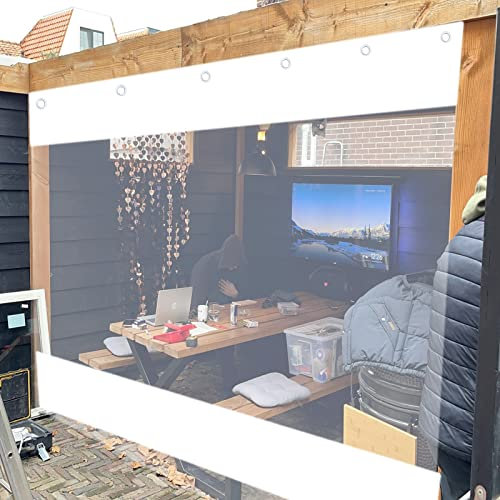 Pannelli laterali trasparenti resistenti per pergola per tende da esterno, tende e porte da garage, personalizzabili, 4 x 3 m