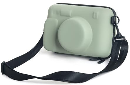 MUZIRI KINOKOO Protective Case for Instax Wide 400/210/300 Lomo'Instant Wide Camera, EVA Hard Shell Case Organizer Bag for Wide 400 210 300 LOMO Camera with Adjustable Shoulder Strap - Green