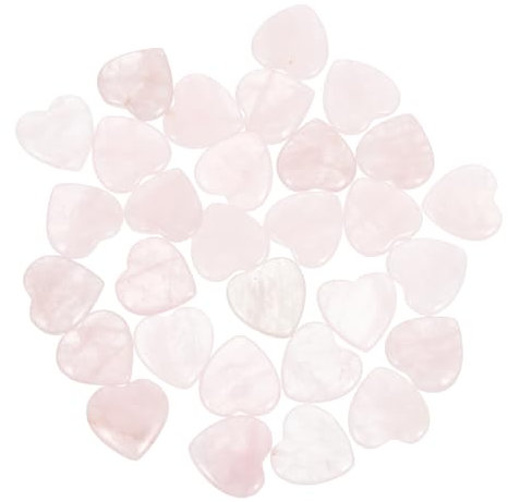 MAGICLULU 4 Ensembles Fish Tank Aménagement Paysager Pierre Saint Valentin Coeur Rose Coeurs Aquarium Décorations Air Rose Marbres Bouffée Coeurs Pierres Aquarium Sable Gemme 30 pièces * 4