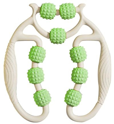 Beinmuskel Massagegerät Fußmassageroller,Massage Roller Bein Roller Fußmassagegerät Fußmassage Roller -Muskel Roller & Bälle, Fußmassageroller Fuß Igelball mit Griff Bein, Massagerolle (B)