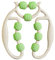 Beinmuskel Massagegerät Fußmassageroller,Massage Roller Bein Roller Fußmassagegerät Fußmassage Roller -Muskel Roller & Bälle, Fußmassageroller Fuß Igelball mit Griff Bein, Massagerolle (B)