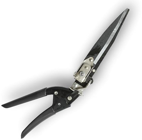 My Garden Grass Shears -Lawn Shear Ergonomic Carbon Steel Blades Grass Scissor for Grass Cutting, 180° Adjustable Handle, Easy Grip Garden Shears.