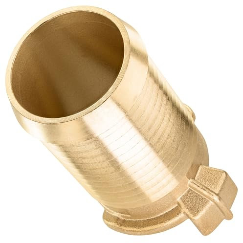 Poppstar Messing Schnellkupplung 1 1/2 Zoll Tülle (Kupplung auf 1 1/2 Zoll Schlauchtülle), für 38 mm Schlauch-Innendurchmesser