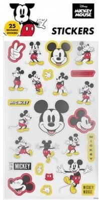 Mickey (Simply Bold) 25PC REUSEABLE Paper Stickers