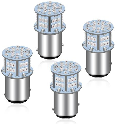 Alopee 1157 Rot Super Leuchtkraft Glühbirne, Doppelkontaktsockel Hohe und niedrige Helligkeit Für Landschaft Beleuchtung 4-Stück