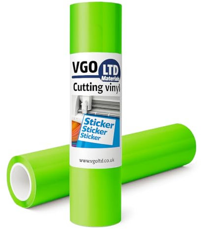 vgoltd Permanent Glossy Adhesive Vinyl Cutting Vinyl Roll for Mug Cup Window Home Decal & DIY Projects (Light Green, 30 x 100 cm)