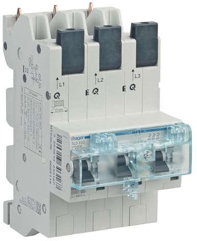 SLS-Schalter Hager HTS363E selektiver Hauptsicherungsautomat Leitungsschutzschalter SHU 63A 3x 1-polig mit Stecktechnik