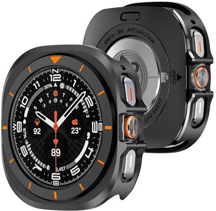Métal Coque pour Samsung Galaxy Watch Ultra 47mm, 2-en-1 Rigide Anti-Rayures pour Galaxy Watch 47mm Protection Intégrale de la Montre y Compris les Boutons (Protecteur D'écran non Inclus)