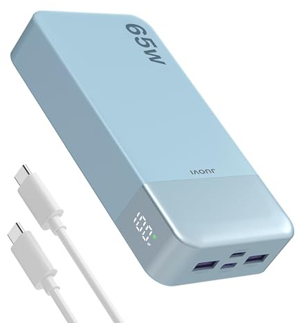 JUOVI Laptop Power Bank 65W 20000mAh Caricatore Portatile