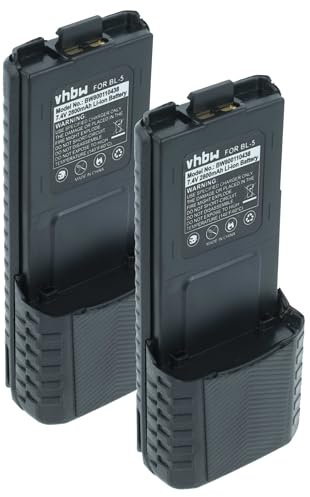 vhbw 2X Akku Ersatz für Baofeng BL-5 für Funkgerät | Walkie Talkie (2800 mAh, 7,4 V, Li-Ion)