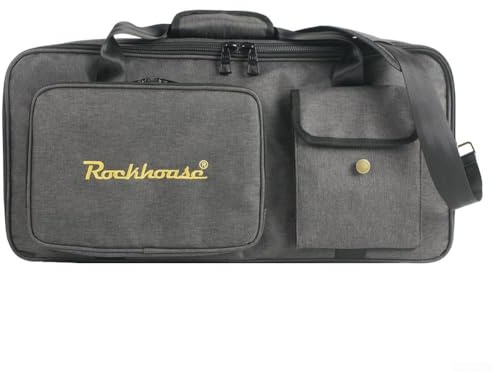 Guitar Pedalboard Carry Case Heavy Duty Pedal Board Bag for Effect Pedals and Cables - Compact 36x23x14cm(L)