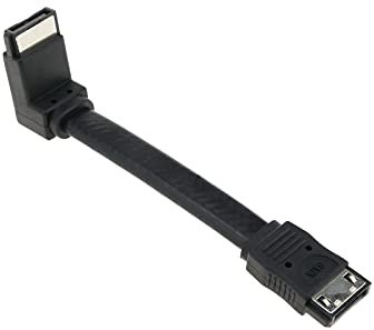 BeMatik - Super-Cable Datos SATA Recto a acodado de 10cm