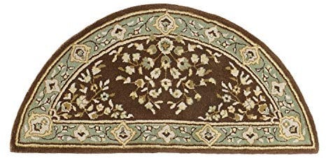 Minuteman International Orientalischer Wollteppich, kaffeefarben, halbrund