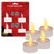Idena 408998 - Candele a LED con luce tremolante, batterie incluse, decorazione per matrimoni, feste, Natale, Pasqua, come luce d'atmosfera in Plastica, Bianco