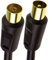 RF Coaxial TV Aéreo Cable Coax Clavija a Enchufe Negro RG59 Cable Oro 1 m [1 metros/1m]