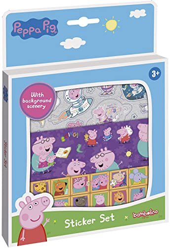 Totum Peppa Wutz Stickerbox mit über 50 Aufklebern der Peppa Pig Familie - für Scrapbooking und Bastelarbeiten