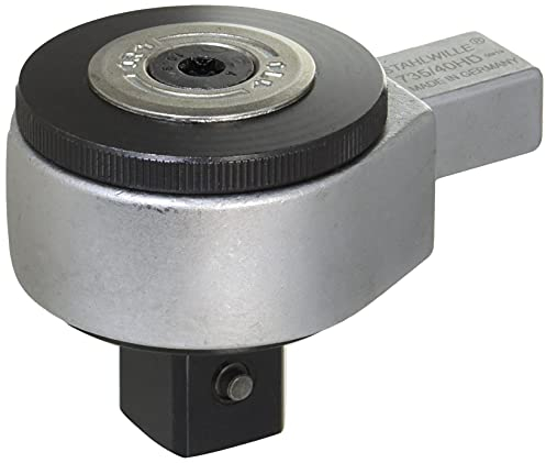 STAHLWILLE Nr. 735/40 HD l 3/4“ Feinzahn-Einsteckknarre l 14x18 mm Aufnahme l zum Einstecken in Drehmomentschlüssel l robuste Ausführung l Made in Germany