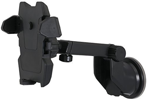 STILGUT Kfz-Halterung, Universal-Smartphone-Halter 360 Grad drehbar für Windschutz-Scheibe, passend kompatibel mit iPhone, Galaxy, HTC, Smartphones bis 6, Schwarz