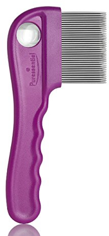 Puressentiel - Peine antipiojos - Elimina piojos y liendres de manera eficiente y fácil - Lupa integrada - Acero inoxidable