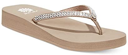 Yellow Box Womens Jello Open Toe Casual, Rich Taupe, Size 9.5 US / 7.5 UK US