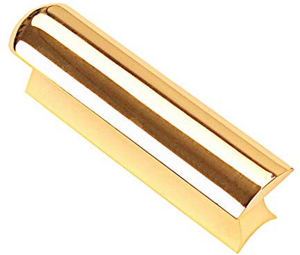 Alnicov Gitarre Slide Tone Bar Für Dobro, Lap Steel Gitarre, Hawaii Gitarre, E-Gitarre Zubehör,Edelstahl - Gold