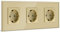 BSEED Schuko Steckdose 3 Fach Kristall Glas Platte Steckdose Glas Schuko Dreifach Steckdose 16Amp Steckdose 228 mm Gold Verlängerungssteckdosen Wandsteckdose
