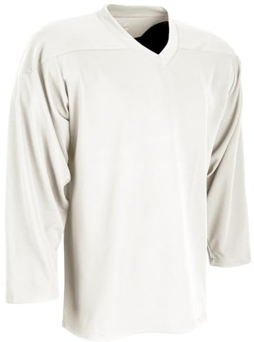 CHAMPRO Faceoff polyester hockeytröja vit, ungdom medium