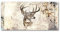 Tulup Impression sur Verre de 120x60 cm Image Tableau Photo décorative panoramique pour la Cuisine et Le Salon - Animaux - Cerf - Beige
