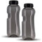 Kavodrink 2 x Tritan Trinkflasche 0,5L Wasserflasche schwarz Sportflasche BPA frei Flasche 500ml