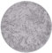 Paco Home Hochflor Teppich Rund Wohnzimmer Schlafzimmer rutschfest Shaggy Modern Flauschig Einfarbig Langflor Kunstfell, Grösse:200 cm Rund, Farbe:Silber