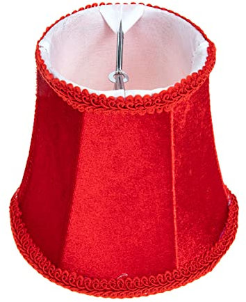 Beaupretty Lampenschirme Samt Stoffschirm Ersatz Samtlampe Lampenabdeckung für E14 Tischlampe Wandlampe Stehlampe Wandleuchte Pendelleuchte Kerze Kronleuchter Deckenleuchte Rot