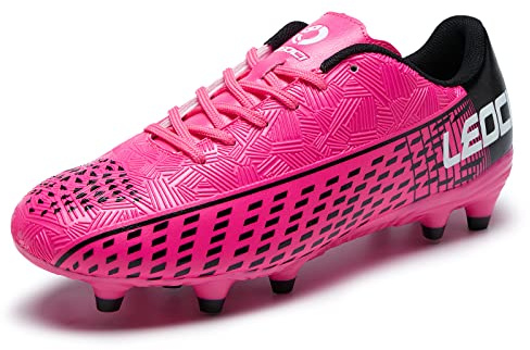 LEOCI Tacos de fútbol para hombres y mujeres, para exteriores, unisex, botas de rugby firmes