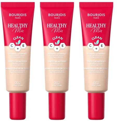 3 x Bourjois Paris Healthy Mix Tinted Beautifier 30ml - 002 Light