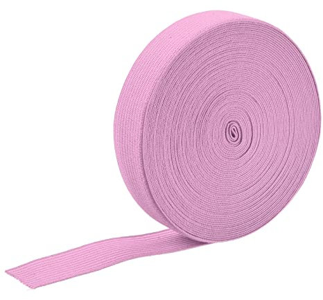 sourcing map 2cm Gummiband Breit zum Nähen, 9 Meter Elastic Rubber Band, Breites Gummiband für Hosen, Bund, Stoffe zum Nähen (Rosa)