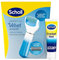 Scholl ExpertCare Velvet Smooth Bundle - Blue Velvet Smooth Electronic Foot File Pedi for Hard Skin and Callus Removal, includes Scholl Cracked Heel Repair Cream with Active K+ Formula