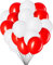 25Pcs St George England Balloons Red White Latex Football World Cup Fan Supporter