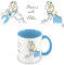 Pyramid International MGC27337 Disney Alice in Wonderland Ceramic White Mug with Blue Inside and Blue Handle, Teatime with Alice Design, 11oz Capacity