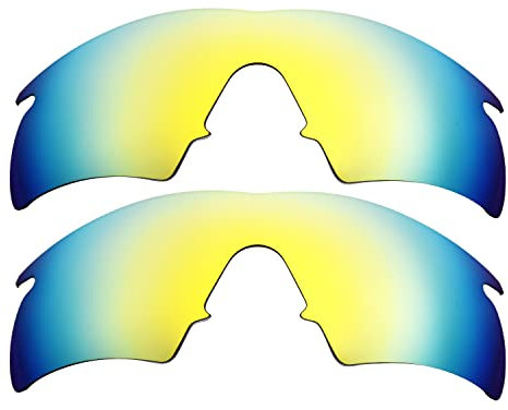 IMYTPFT Lot de 2 Verres Oakleys M Frame Hybrid Or 24 carats polarisés, Or 24 carats., Taille Unique