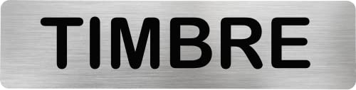 Becral® - Señal de acero inoxidable TIMBRE | Placa puerta INOX | Señal informativa | Cartel Puerta 200X50mm