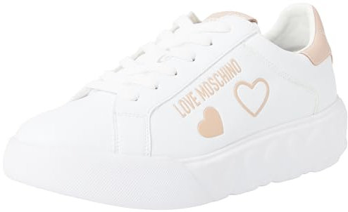 Love Moschino Damen Sneakers, Weiß, 41 EU