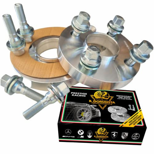 IGP 2 Entretoises roues 20 mm compatibles avec Peugeot 206/CC de 2001> - 206 Plus de 2009> - 207 / CC de 06 à 2015-208 I II de 2012>- 307 et 308 de 2003 à 2013 + boulons Plaques d'OEM