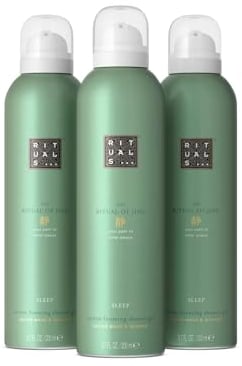 RITUALS The Ritual of Jing Vorteilspack mit 3 x Duschschaum – Sleep – Duschgel mit Sandelholz und Lavendel – entspannender und beruhigender Duft – Value Pack 3 x 200 ml