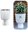 MELTOM Pot de Fleurs en Plastique, Pot de Fleurs, Calice avec rainures 3D (Blanc, XL - 43 cm)