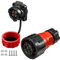 CNLINKO YM-24 Industrieller Wasserdichter Steckverbinder IP68 Rundsteckverbinder Luftfahrtstecker im Militärdesign PBT-Gehäusestecker Aviation-Anschluss M24 Flanschdose (4 Polig)