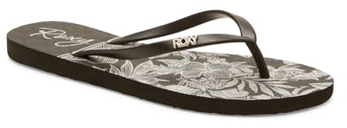 Roxy Damen Viva Stamp Sandale, Black/White, 39 EU