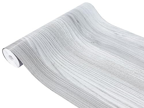 DecoMeister Vinilo Imitacion de Madera de Roble Gris Claro Papel Adhesivo Para Muebles Autoadhesivo Lámina Decorativa Para Cocina Pared Puertas Para Forrar En Rollo Aspecto Madera 90 x 1500 cm