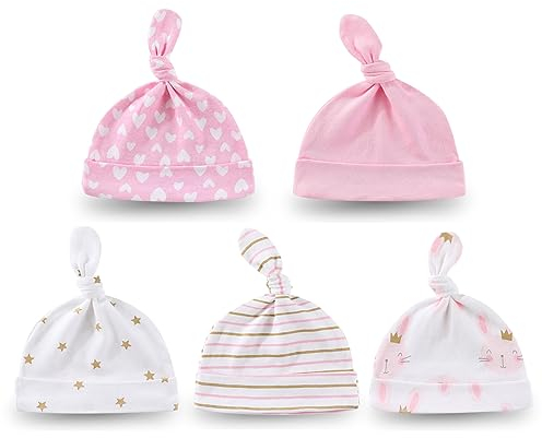 Ecojoy Neugeborenes Baby Junge und Mädchen Baumwolle Hüte Tiny Baby Beanie elastisch, Kaninchen. Hut.