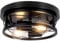 GIGGI Round Black Ceiling Light, 2-Way Ceiling Lights with E27 Flush Light Fittings Ceilings, Ceiling Lighting for Chandeliers Ceiling Light, Ceiling Lights Living Room, Bedroom, Hallway & Kitchen